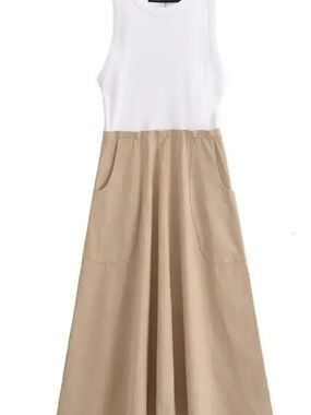 Zara White Ribbed Sleeveless Tank Top